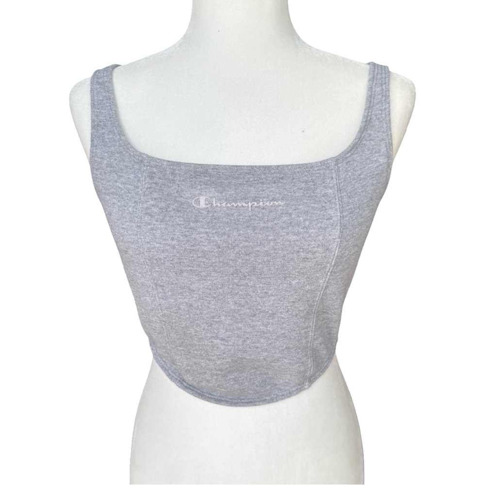 Frankie Collective | Reworked Champion Sweatshirt Bustier in Gray - Size M